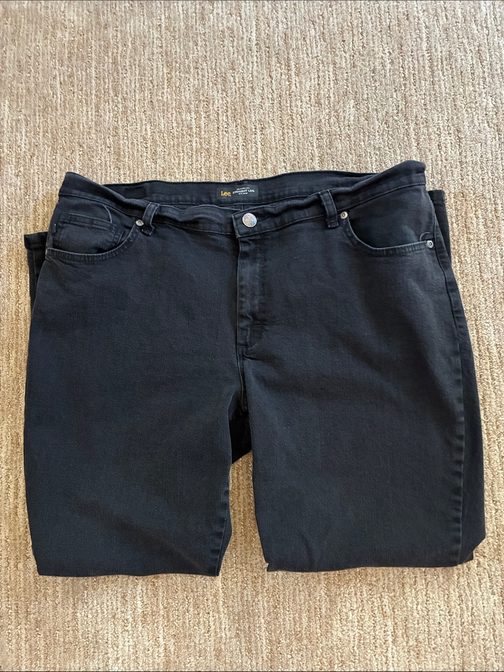 Lee Women’s Slim Straight Midrise Black Jeans Size 18 Short